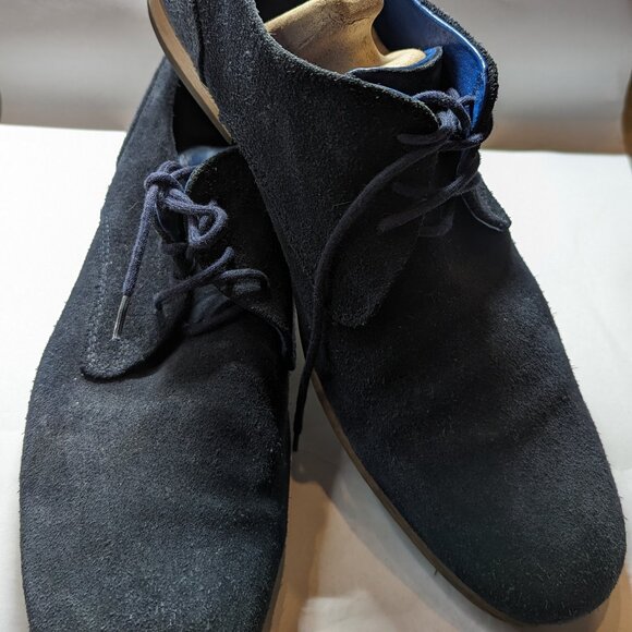 CBC Radio Fluevog Blue Suede - Picture 1 of 8